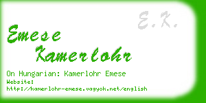 emese kamerlohr business card